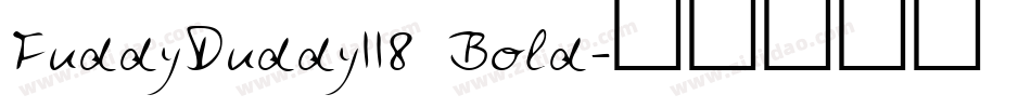 FuddyDuddy118 Bold字体转换